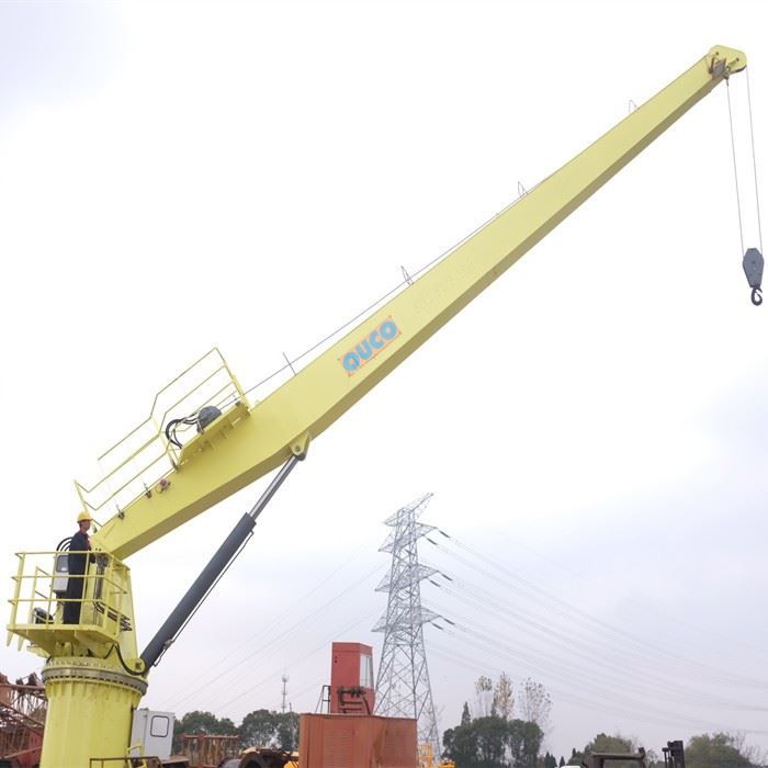 Marine Straight Boom Crane Lifting Cargo 5t@15m Saving Space